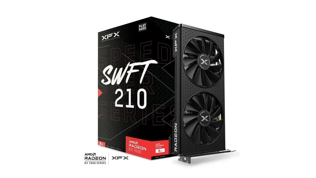 XFX Speedster SWFT 210 Core Radeon RX 7600 8GB 241mm