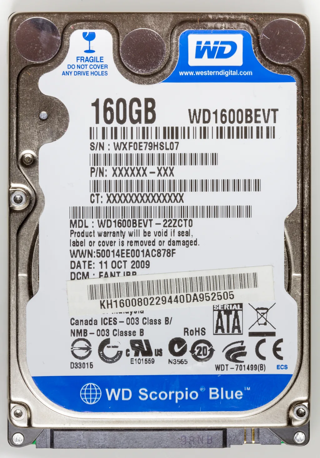 Western Digital Scorpio Blue 160GB 5400rpm 2.5"