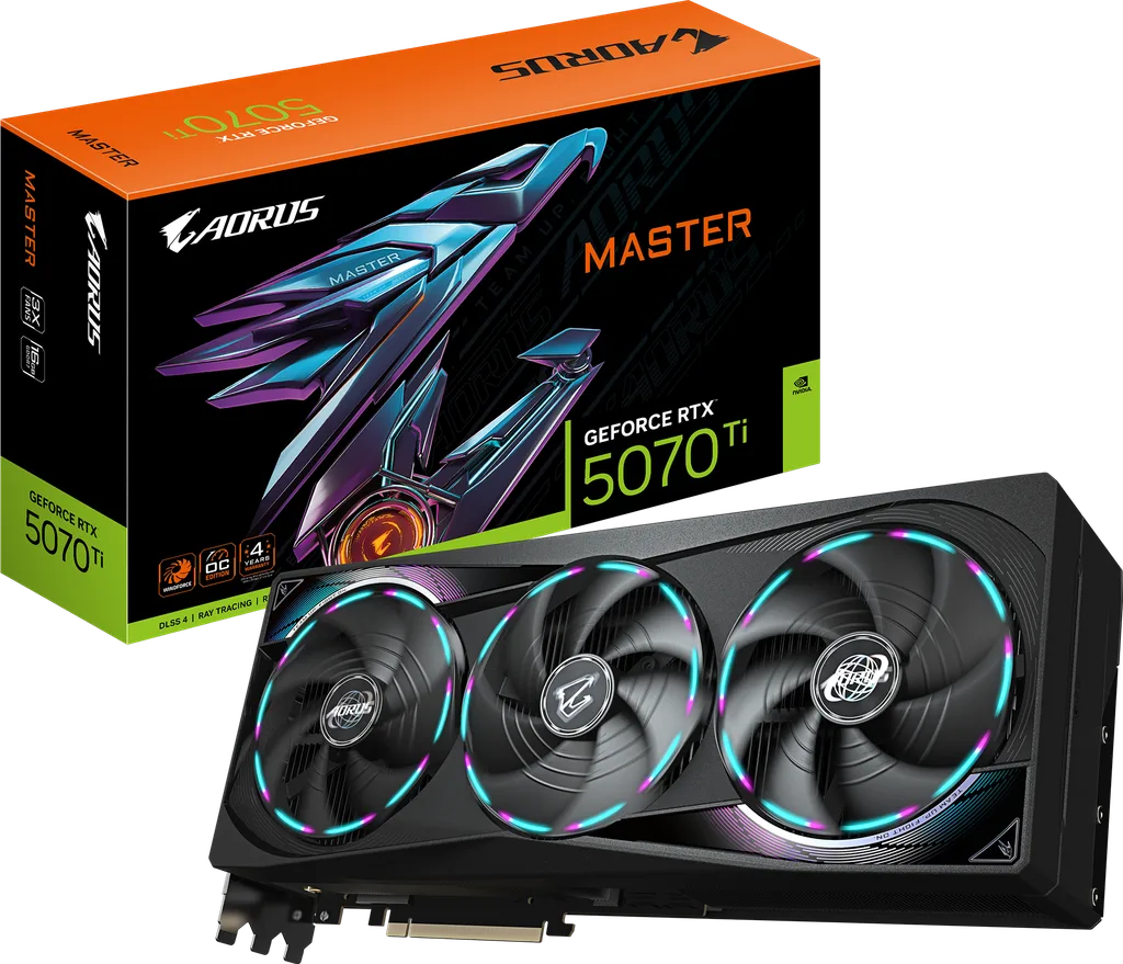 Gigabyte AORUS MASTER GeForce RTX 5070 Ti 16GB 360mm