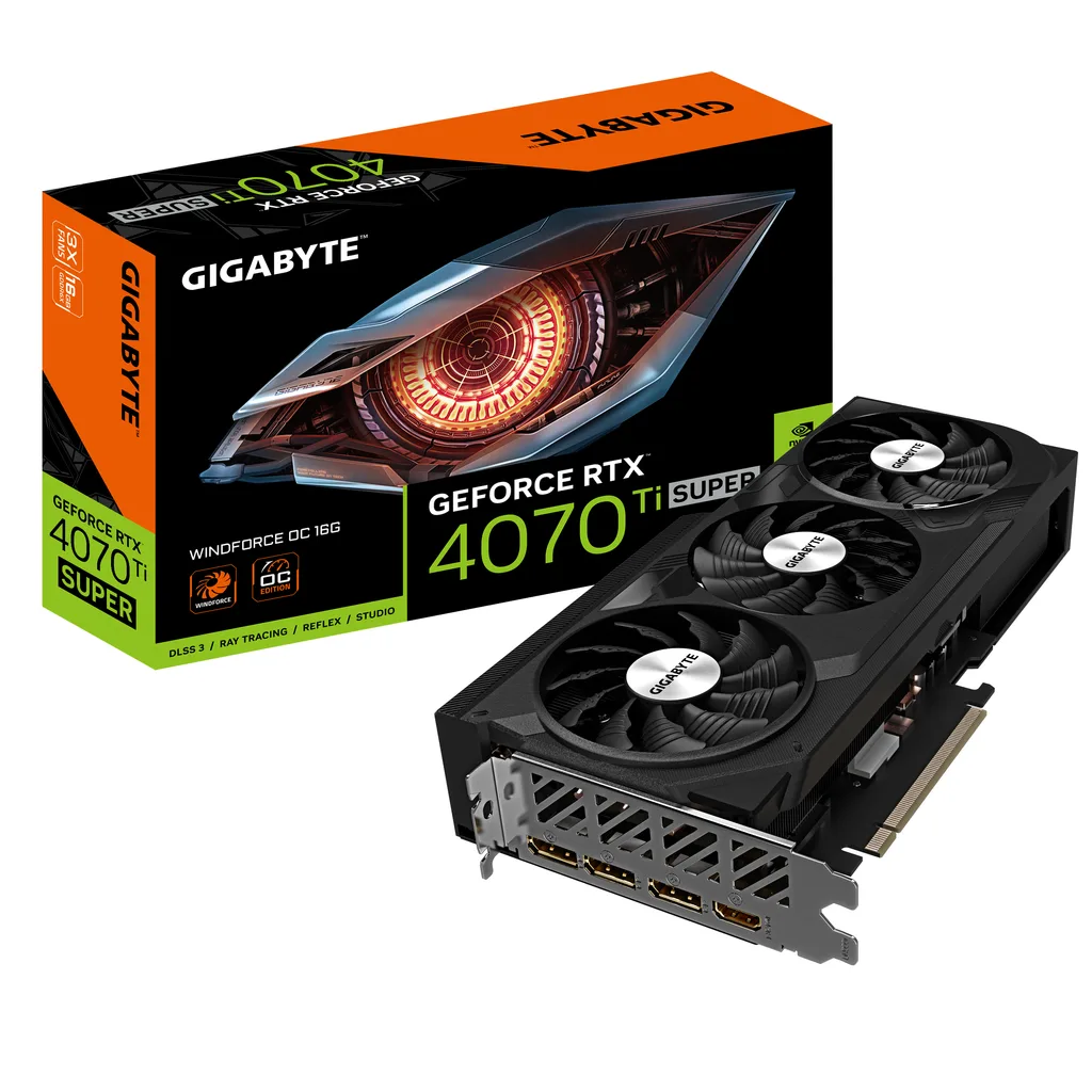 Gigabyte WINDFORCE OC GeForce RTX 4070 Ti SUPER 16GB 261mm