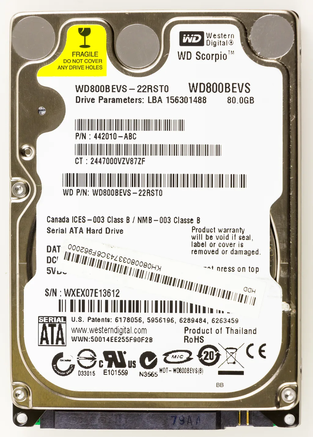 Western Digital Scorpio Blue 80GB 5400rpm 2.5"