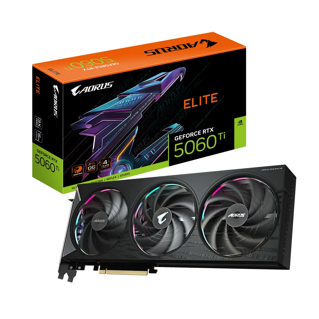 Gigabyte AORUS ELITE GeForce RTX 5060 Ti 16GB 329mm