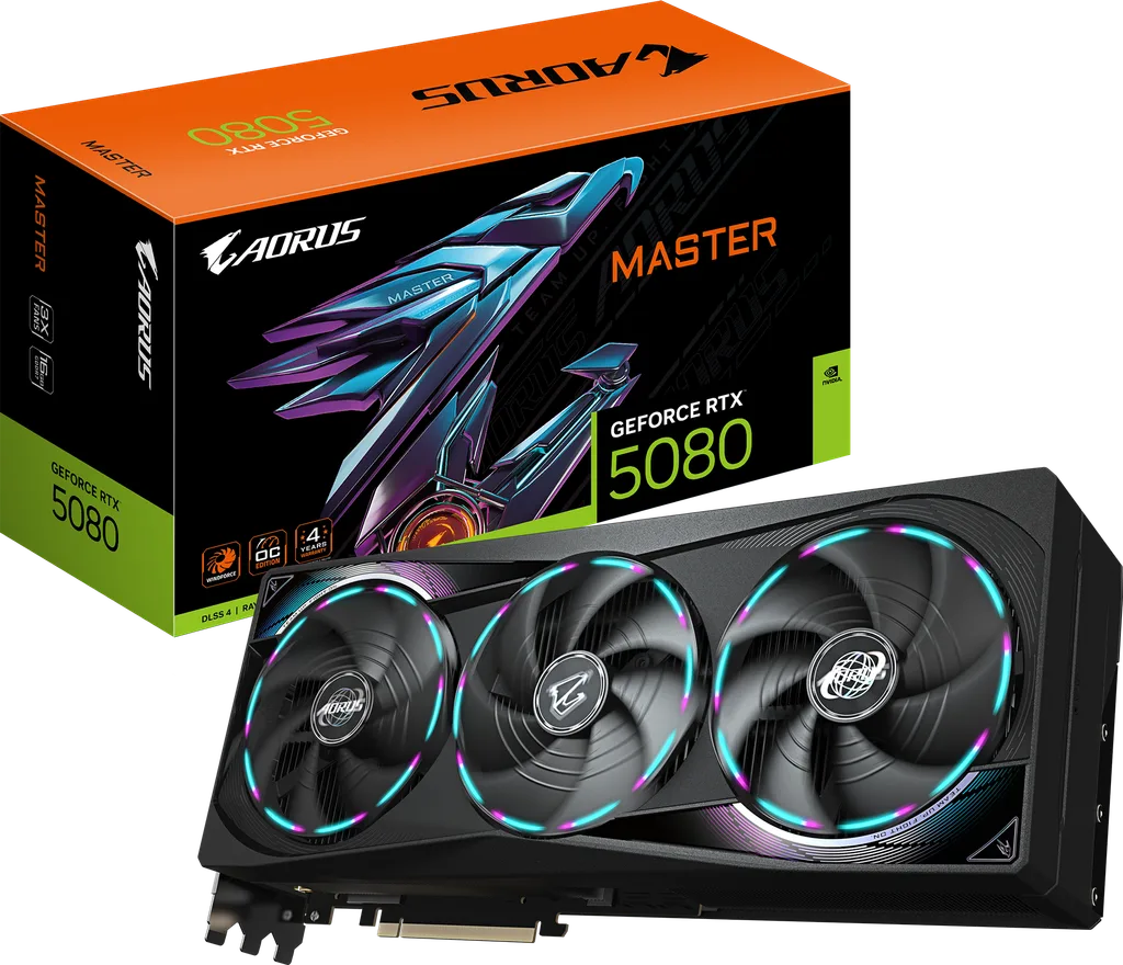 Gigabyte AORUS MASTER GeForce RTX 5080 16GB 360mm