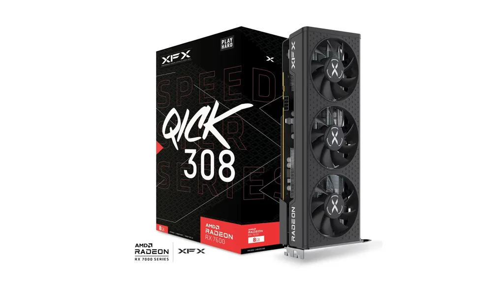 XFX Speedster QICK 308 Black Radeon RX 7600 8GB 272mm