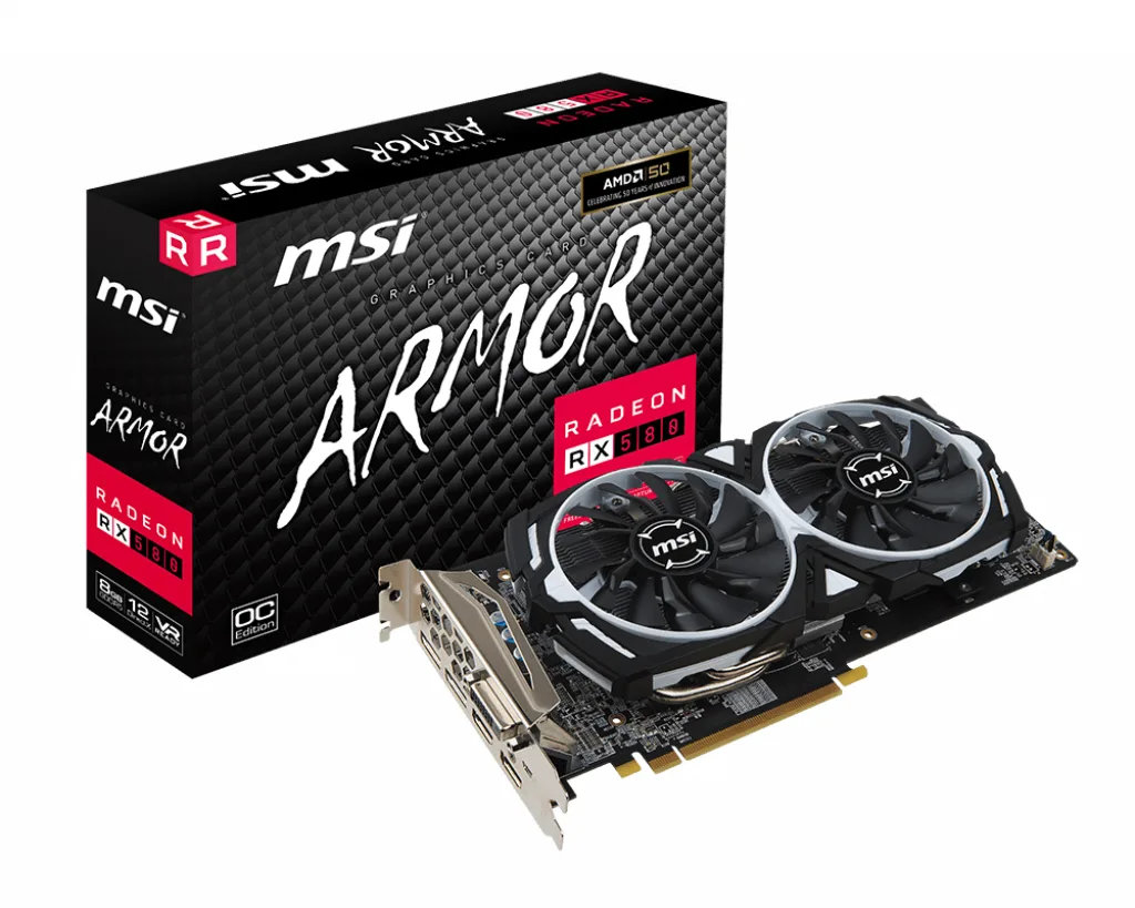 MSI ARMOR OC Radeon RX 580 8GB 269mm