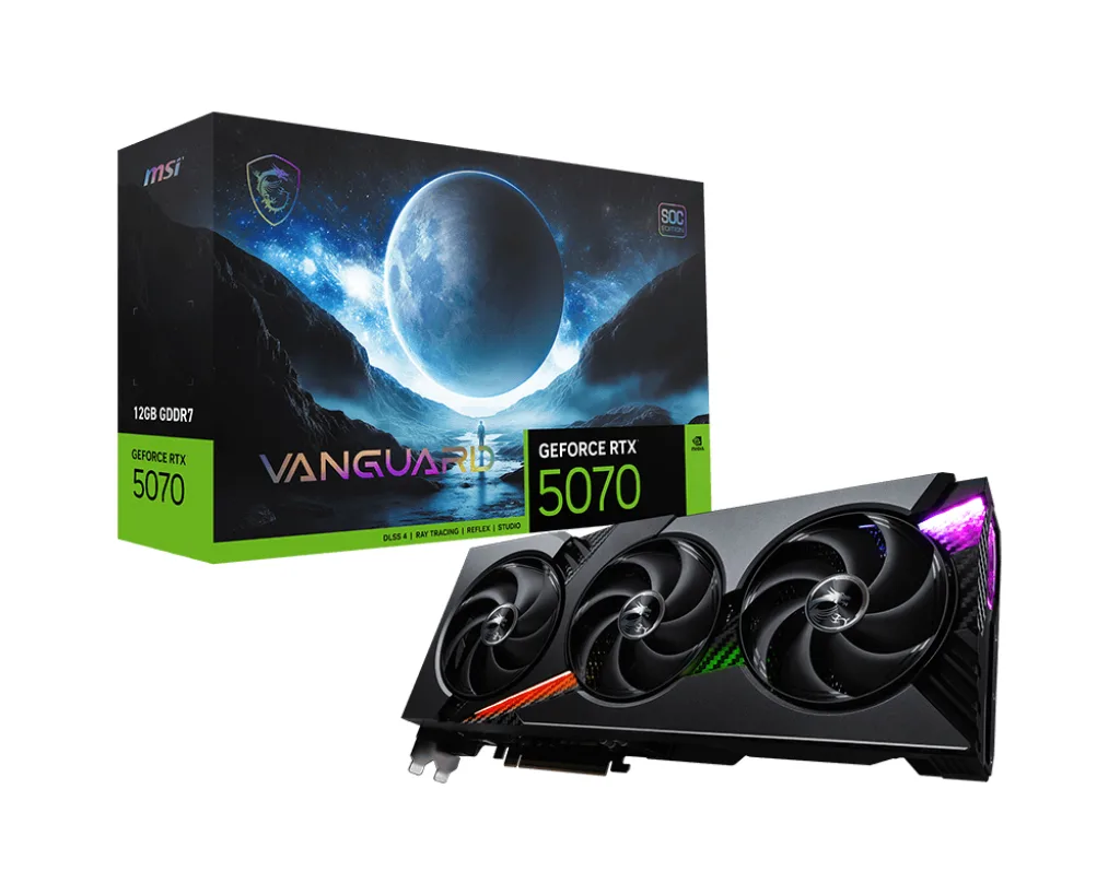 MSI VANGUARD SOC GeForce RTX 5070 12GB 337mm