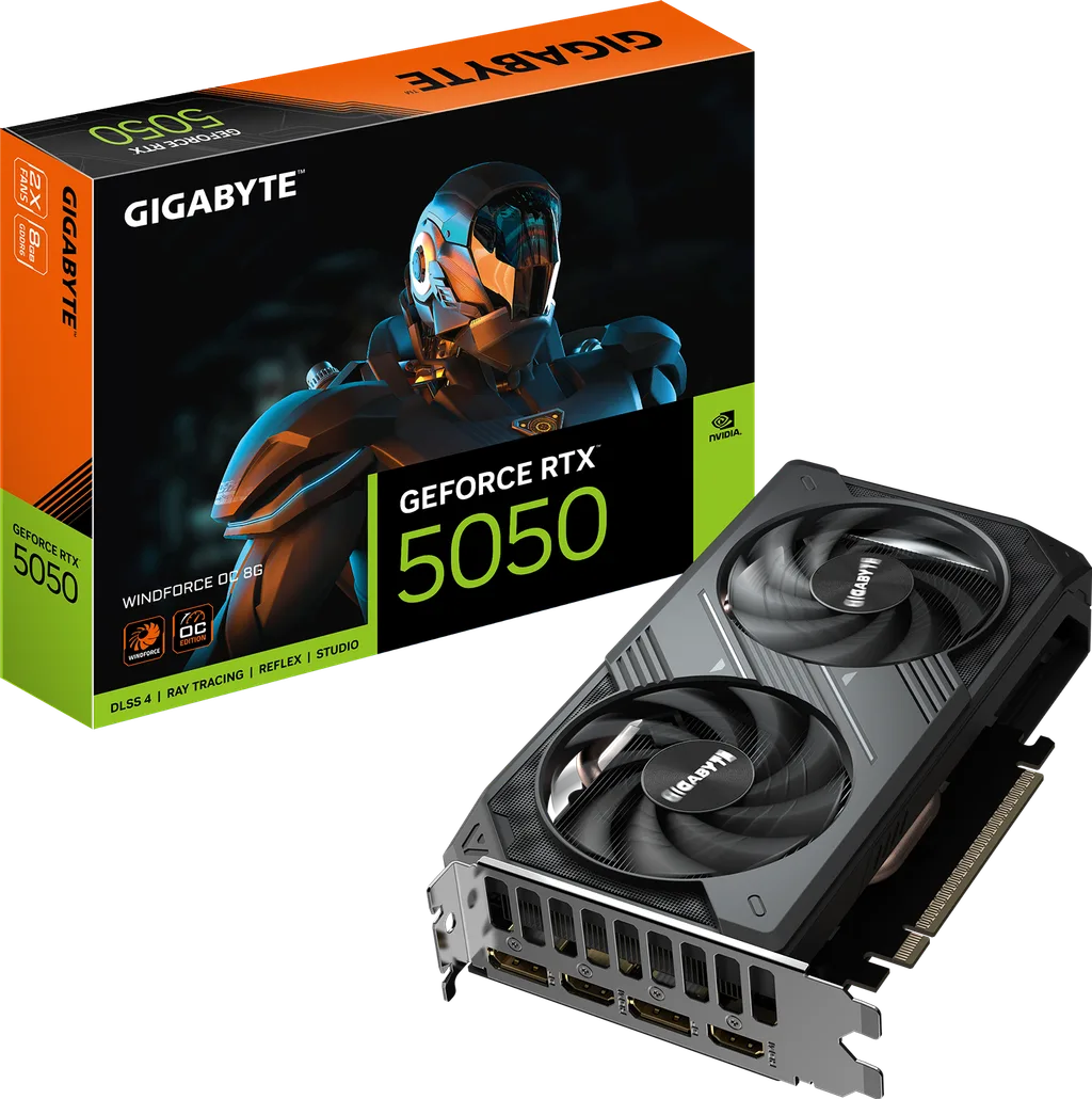 Gigabyte WINDFORCE OC GeForce RTX 5050 8GB 199mm